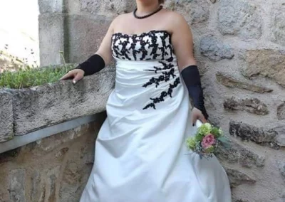 Robe de mariée noir et blanc grande taille