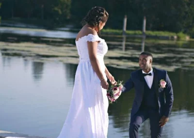 Robe de mariée off-shoulder