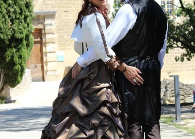 Delfyne et son mari en tenues gothic victorien